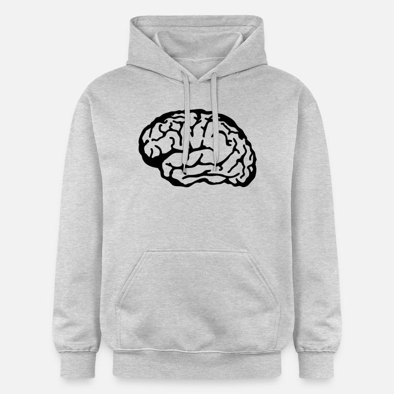 brain - Sweat à capuche Softstyle® Gildan Unisexe - gris clair chiné