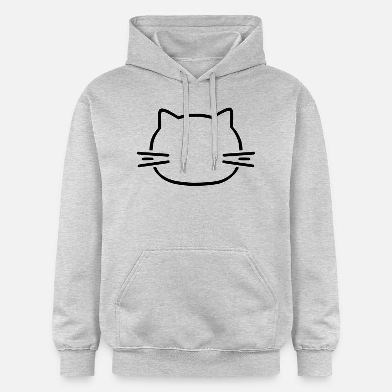 Tête chat - Sweat à capuche Softstyle® Gildan Unisexe - gris clair chiné