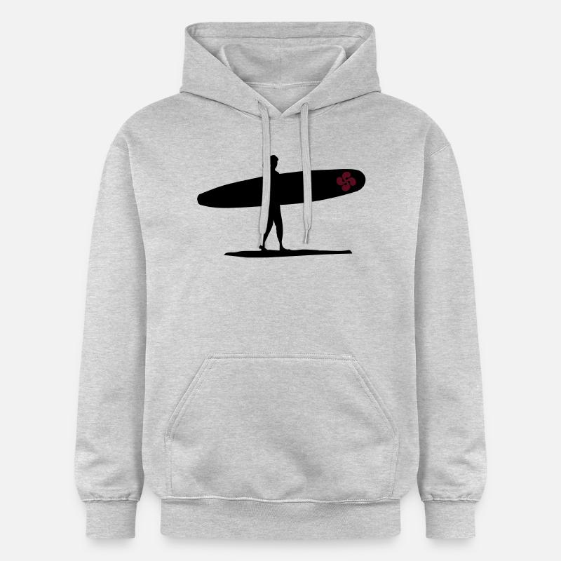 Surfeuse Croix Basque - Sweat à capuche Softstyle® Gildan Unisexe - gris clair chiné