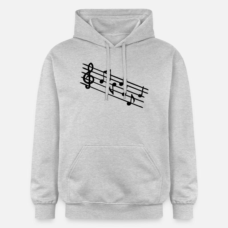 symbole de note de musique - Sweat à capuche Softstyle® Gildan Unisexe - gris clair chiné