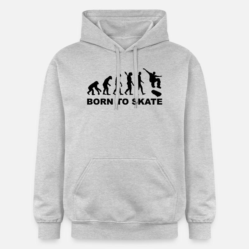 Évolution Skateboard - Sweat à capuche Softstyle® Gildan Unisexe - gris clair chiné