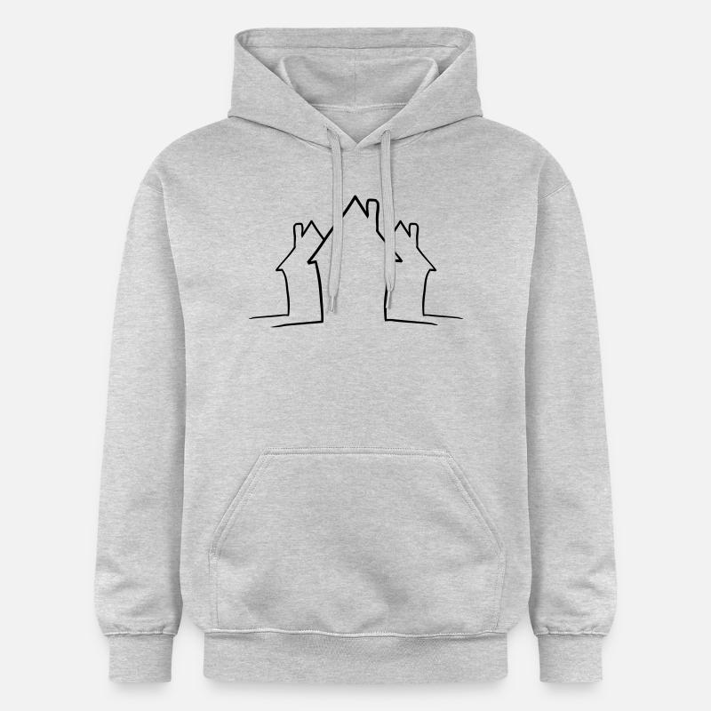 Lignes de maisons de quartier - Sweat à capuche Softstyle® Gildan Unisexe - gris clair chiné