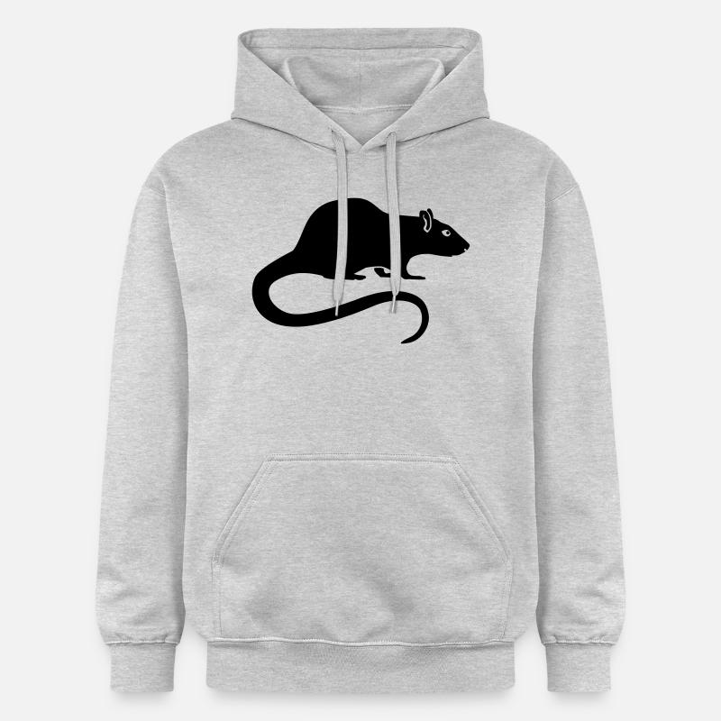 Rat - Sweat à capuche Softstyle® Gildan Unisexe - gris clair chiné