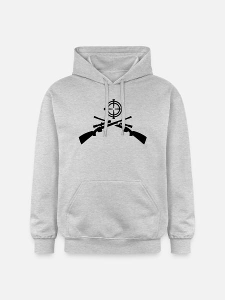 Fusil - Sweat à capuche Softstyle® Gildan Unisexe - gris clair chiné