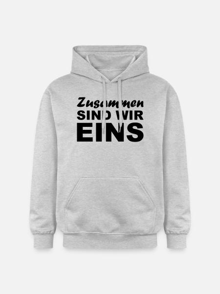 Zusammen sind wir Eins - Gildan Unisex Softstyle® Midweight Hoodie - Hellgrau meliert