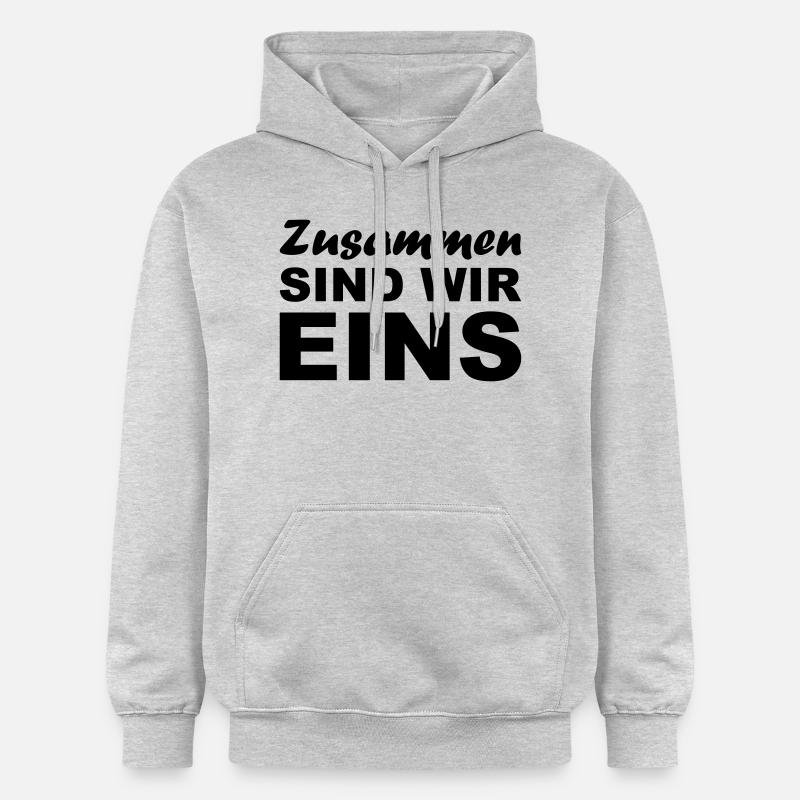 Zusammen sind wir Eins - Gildan Unisex Softstyle® Midweight Hoodie - Hellgrau meliert