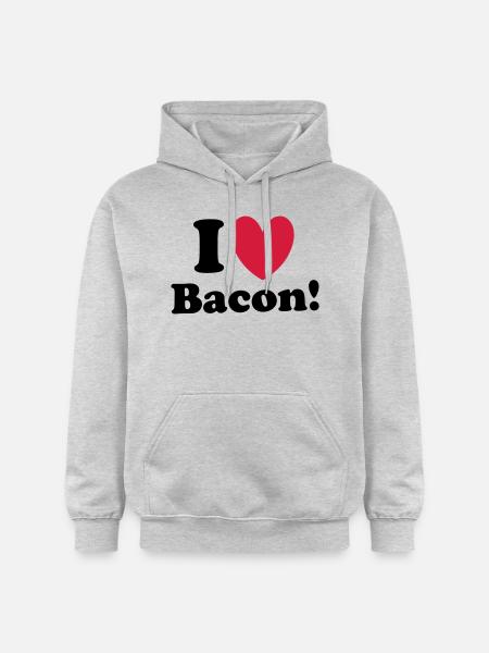 Bacon - Gildan Unisex Softstyle® Midweight Hoodie - Hellgrau meliert