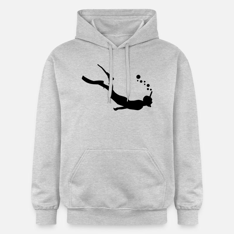 Snorkeling - Sweat à capuche Softstyle® Gildan Unisexe - gris clair chiné