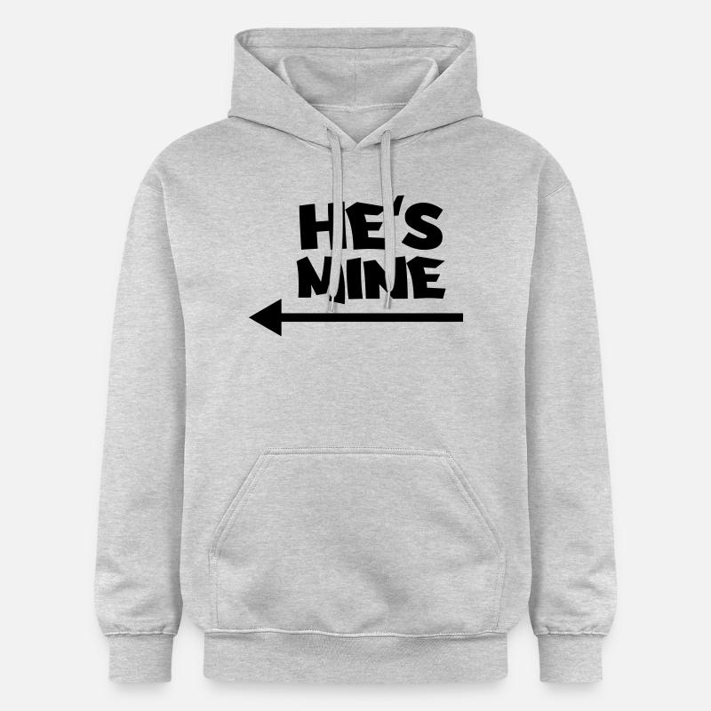 He's mine - Sweat à capuche Softstyle® Gildan Unisexe - gris clair chiné