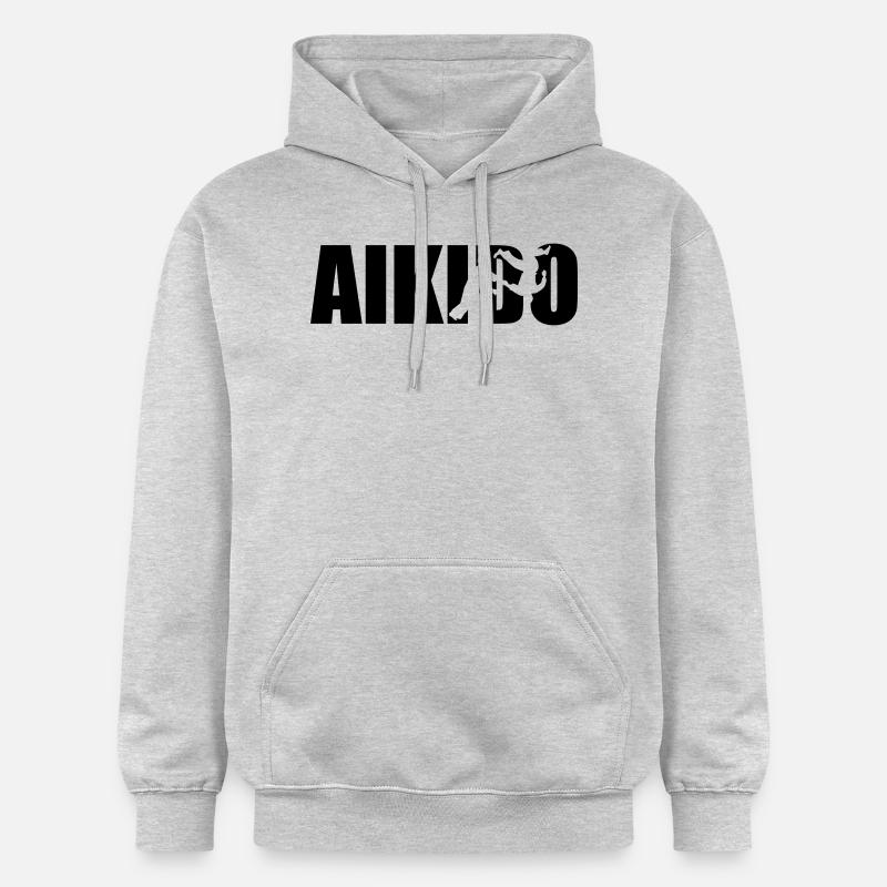 Aikido - Sweat à capuche Softstyle® Gildan Unisexe - gris clair chiné