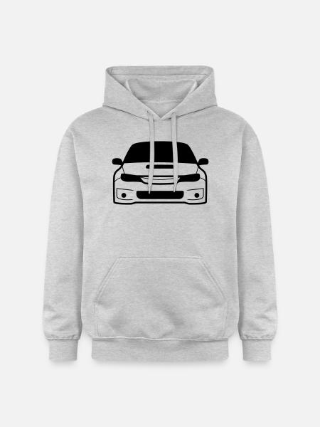 JDM Car eyes STI 4 | T-shirts JDM - Gildan Unisex Softstyle® Midweight Hoodie - light heather grey