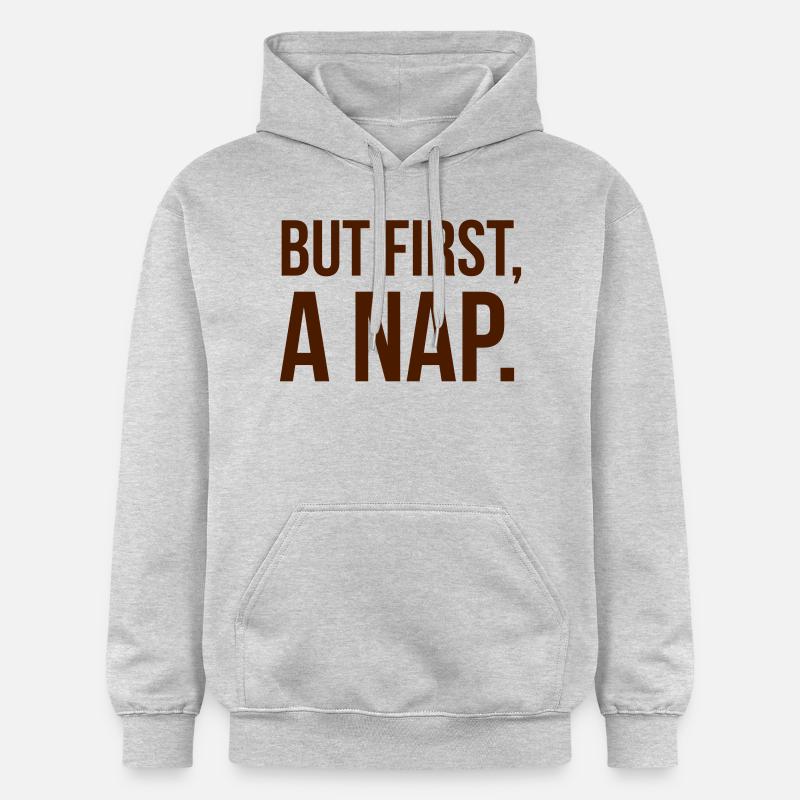 But first a NAP - Sweat à capuche Softstyle® Gildan Unisexe - gris clair chiné