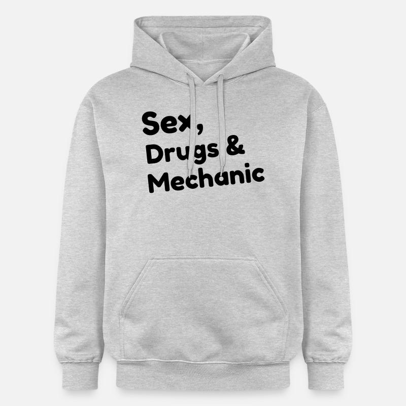 mécanique / mécanicien / mécano / garage - Sweat à capuche Softstyle® Gildan Unisexe - gris clair chiné