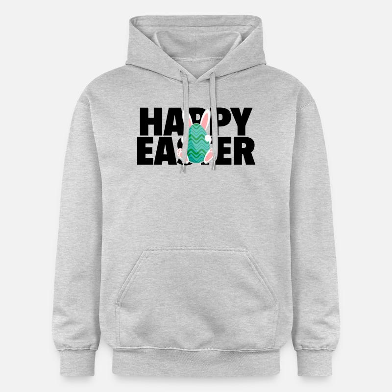 Joyeuse Pâques / Happy Easter - Sweat à capuche Softstyle® Gildan Unisexe - gris clair chiné