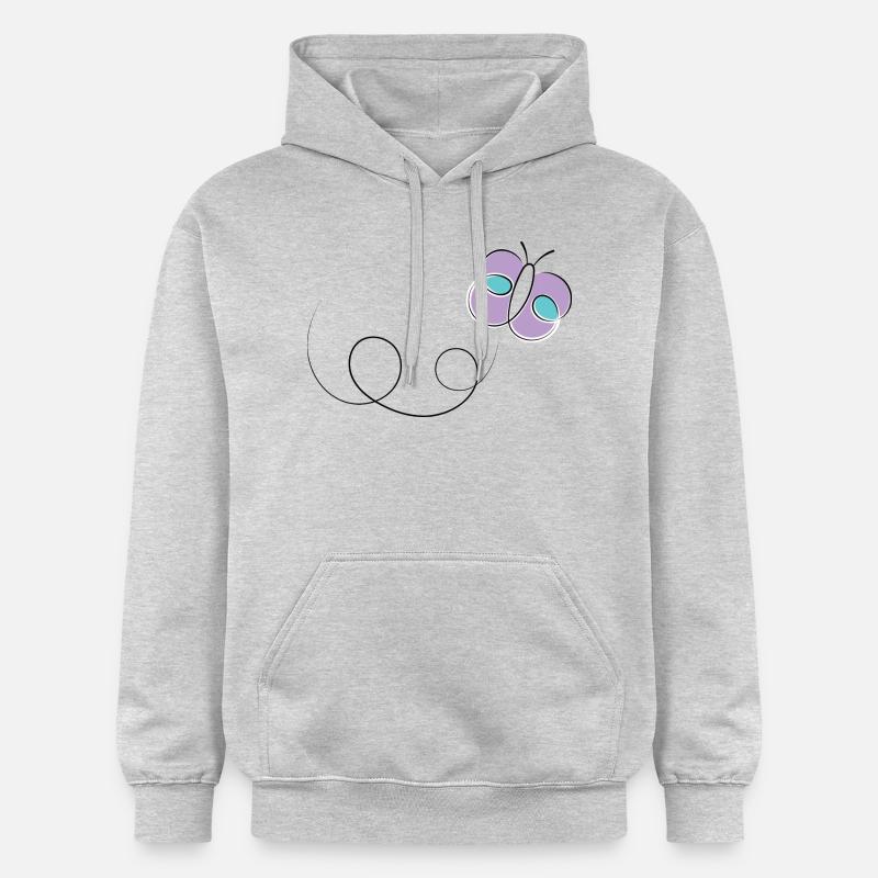 Papillon - Sweat à capuche Softstyle® Gildan Unisexe - gris clair chiné