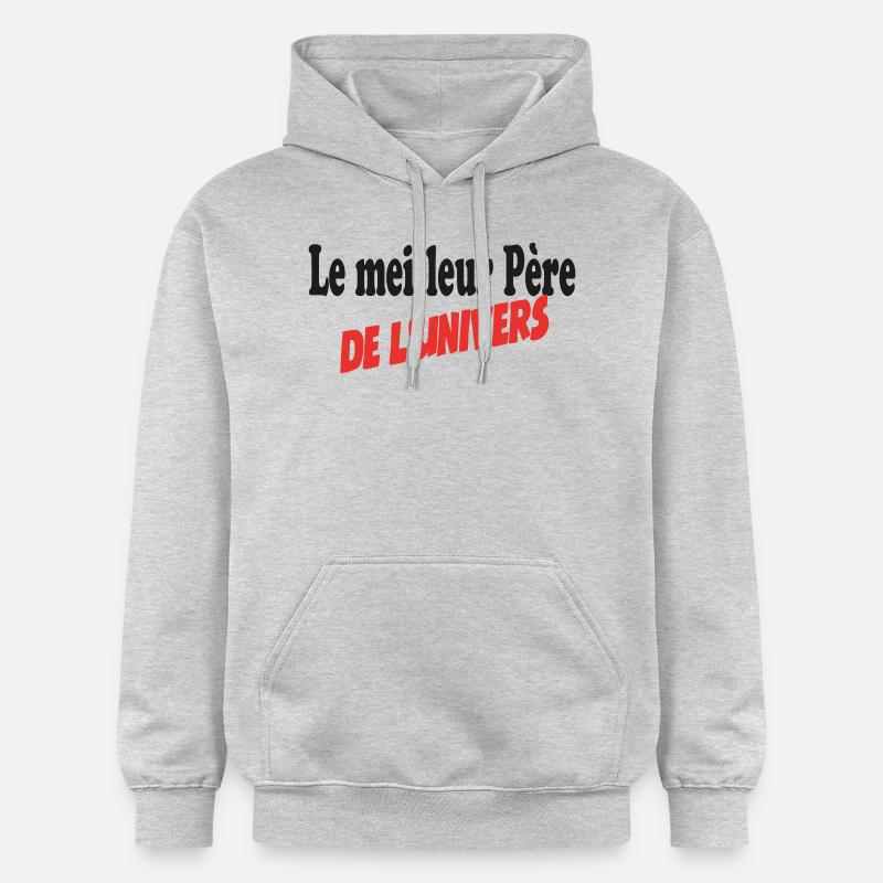 Le meilleur PERE de l'univers - Sweat à capuche Softstyle® Gildan Unisexe - gris clair chiné