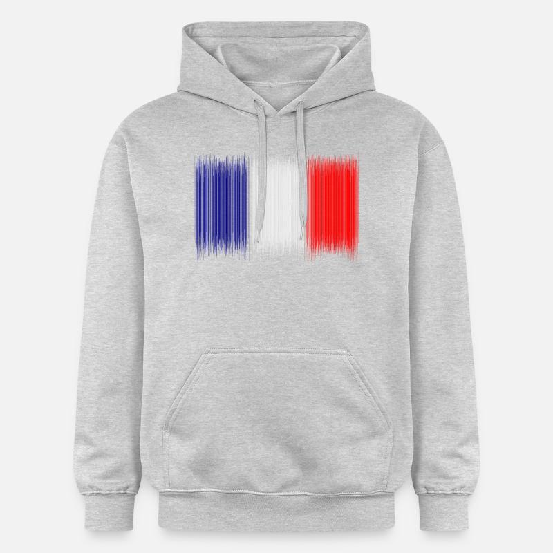 Drapeau français - nouveau design - Sweat à capuche Softstyle® Gildan Unisexe - gris clair chiné