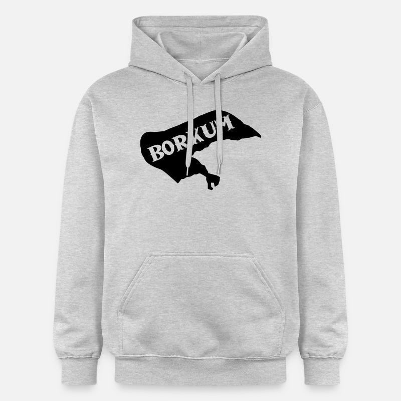 Île de Borkum - Sweat à capuche Softstyle® Gildan Unisexe - gris clair chiné
