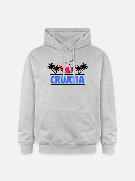 Croatia Croatia - Gildan Unisex Softstyle® Midweight Hoodie - light heather grey