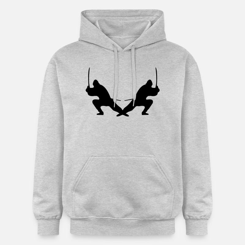 Ninjas - Sweat à capuche Softstyle® Gildan Unisexe - gris clair chiné