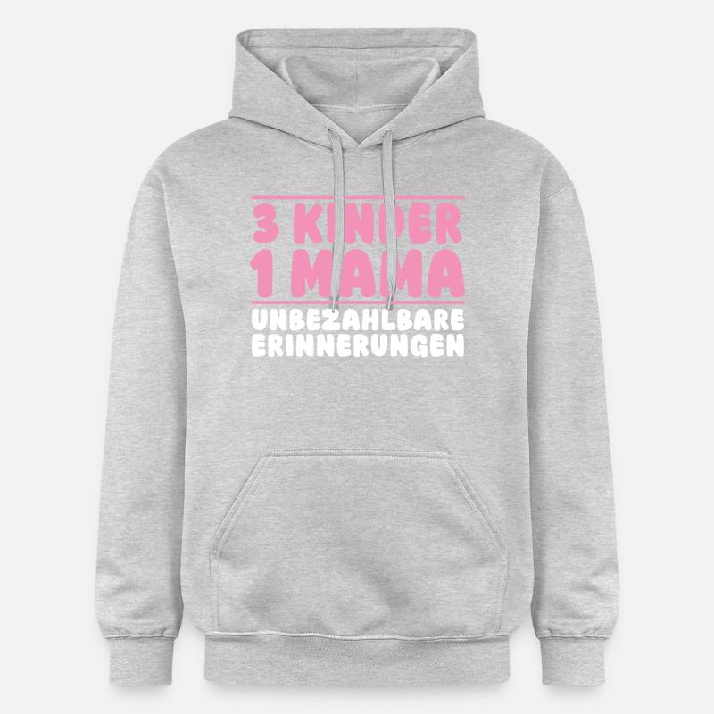 Maman de 3 enfants - Sweat à capuche Softstyle® Gildan Unisexe - gris clair chiné