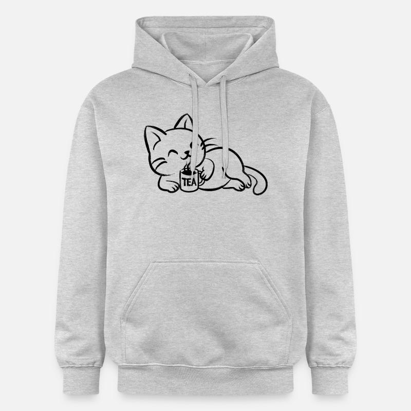 Chillin Tea Chat - Sweat à capuche Softstyle® Gildan Unisexe - gris clair chiné