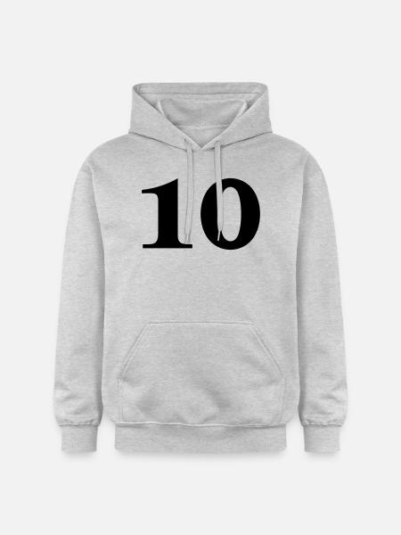 Nombre 10 - Sweat à capuche Softstyle® Gildan Unisexe - gris clair chiné