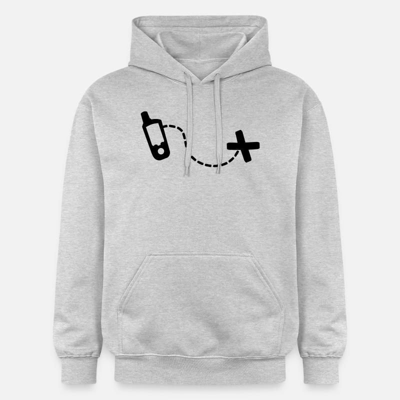 Geocaching - Sweat à capuche Softstyle® Gildan Unisexe - gris clair chiné