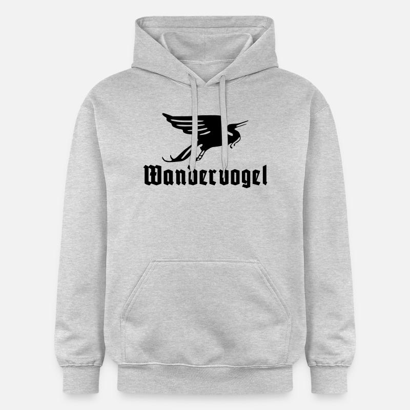 Wandervogel text - Sweat à capuche Softstyle® Gildan Unisexe - gris clair chiné
