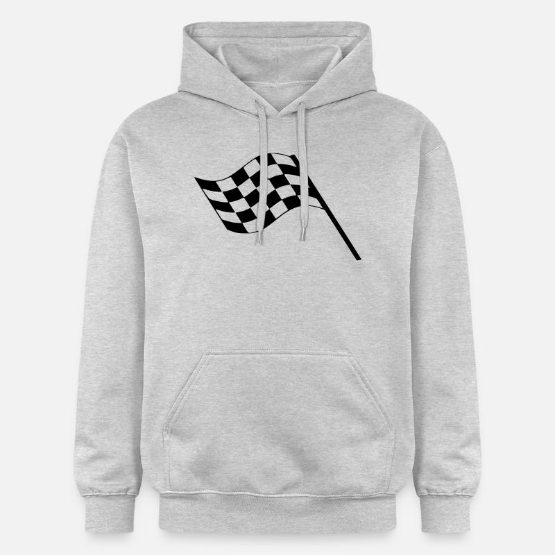 Drapeau Course Cible Voiture - Sweat à capuche Softstyle® Gildan Unisexe - gris clair chiné