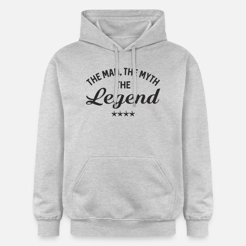 MAN MYTH LEGEND - Sweat à capuche Softstyle® Gildan Unisexe - gris clair chiné