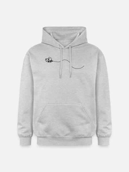 biene_1c - Gildan Unisex Softstyle® Midweight Hoodie - Hellgrau meliert