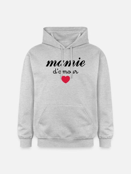 Mamie d'Amour - Sweat à capuche Softstyle® Gildan Unisexe - gris clair chiné