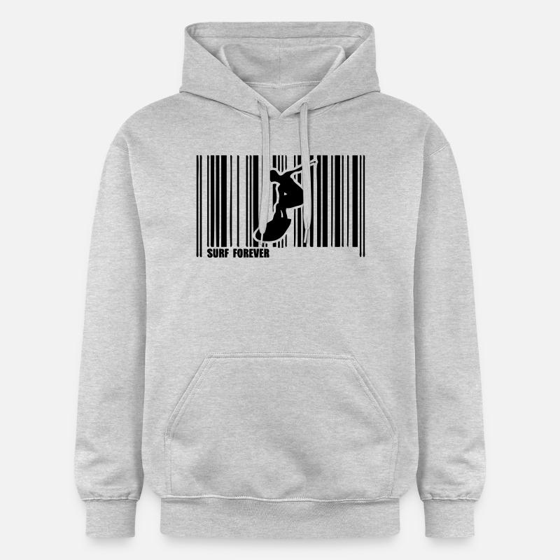 code barre surf - Sweat à capuche Softstyle® Gildan Unisexe - gris clair chiné