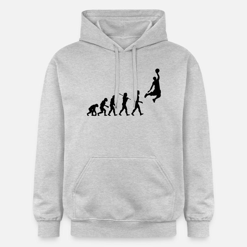 Basketball Dunk Evolution - Sweat à capuche Softstyle® Gildan Unisexe - gris clair chiné