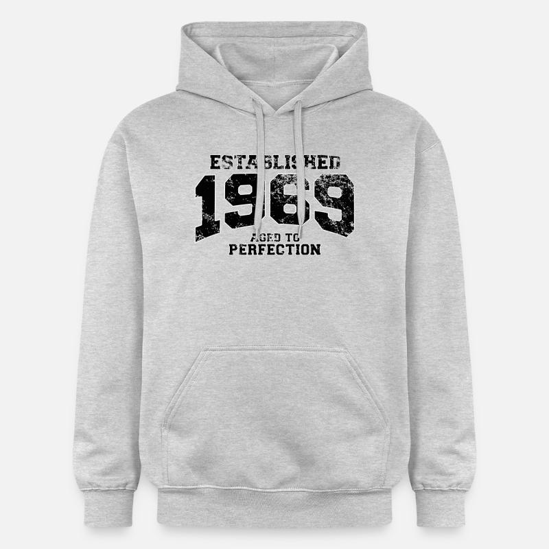 established 1969 - aged to perfection(fr) - Sweat à capuche Softstyle® Gildan Unisexe - gris clair chiné