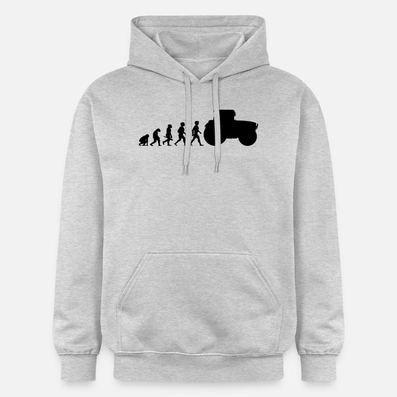 Evolution tracteur tracteur tracteurs - Sweat à capuche Softstyle® Gildan Unisexe - gris clair chiné