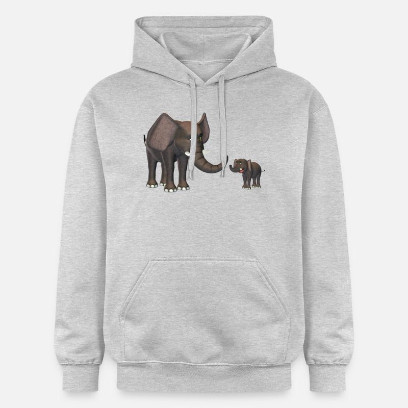 elephants - Sweat à capuche Softstyle® Gildan Unisexe - gris clair chiné
