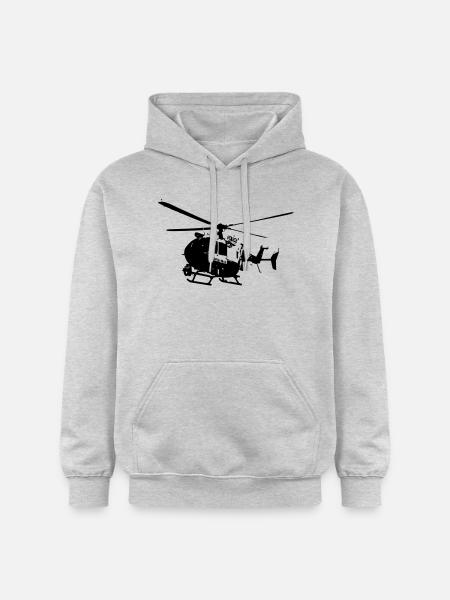 Polizeihubschrauber EC145 - Gildan Unisex Softstyle® Midweight Hoodie - Hellgrau meliert