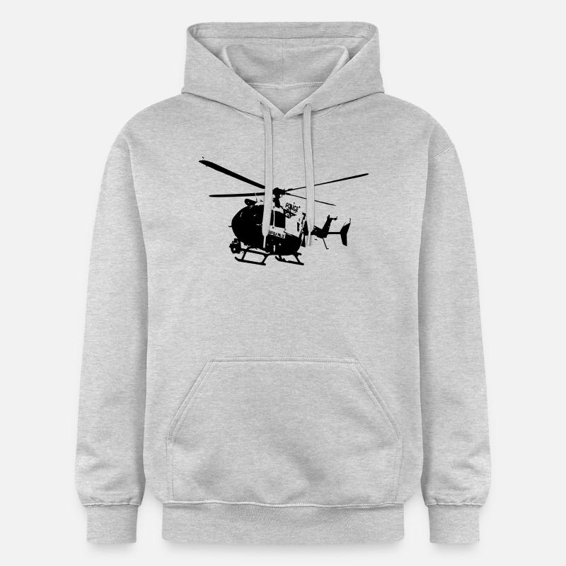 Polizeihubschrauber EC145 - Gildan Unisex Softstyle® Midweight Hoodie - Hellgrau meliert