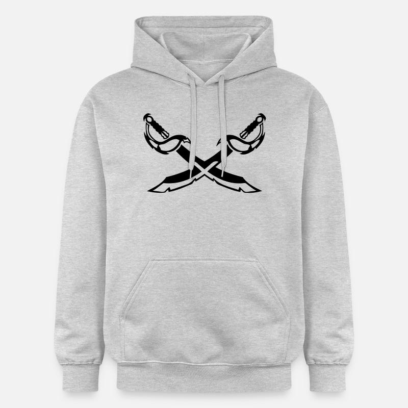 sabre croise epee 202 - Sweat à capuche Softstyle® Gildan Unisexe - gris clair chiné