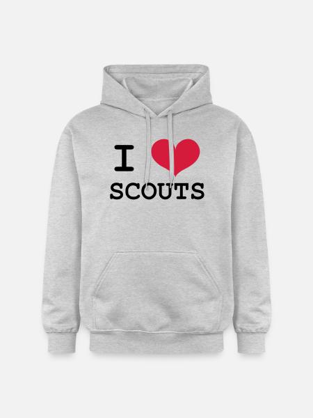 I Love Scouts - Gildan Unisex Softstyle® Midweight Hoodie - Hellgrau meliert