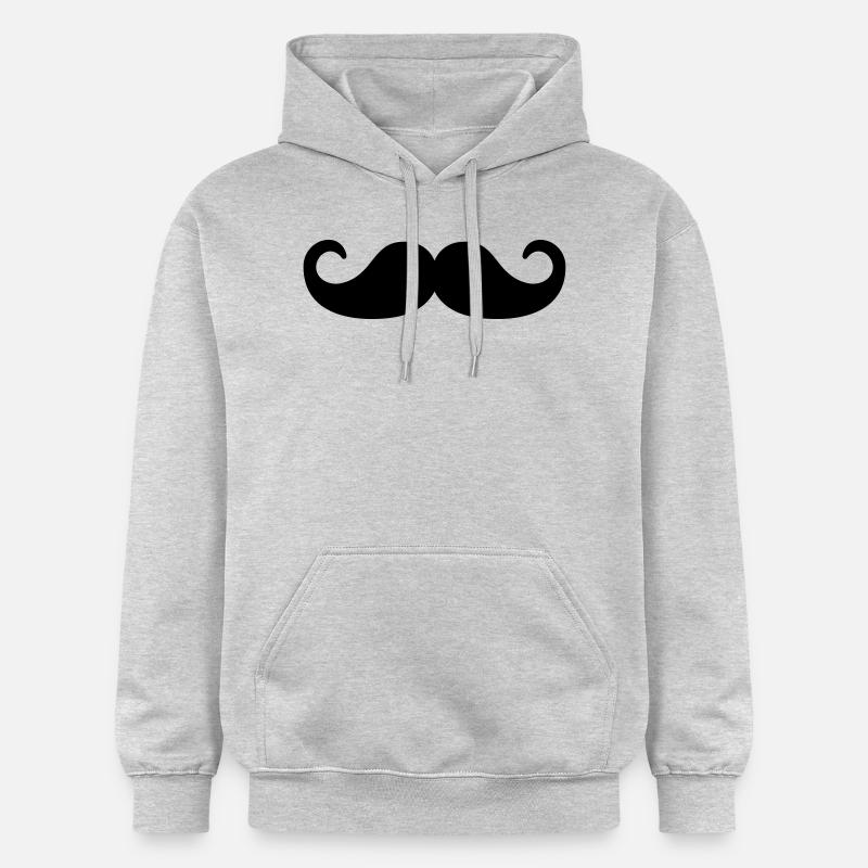 Mustache Barbe - Sweat à capuche Softstyle® Gildan Unisexe - gris clair chiné
