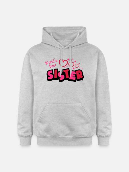 worlds_best_sister_dr3 - Gildan Unisex Softstyle® Midweight Hoodie - light heather grey