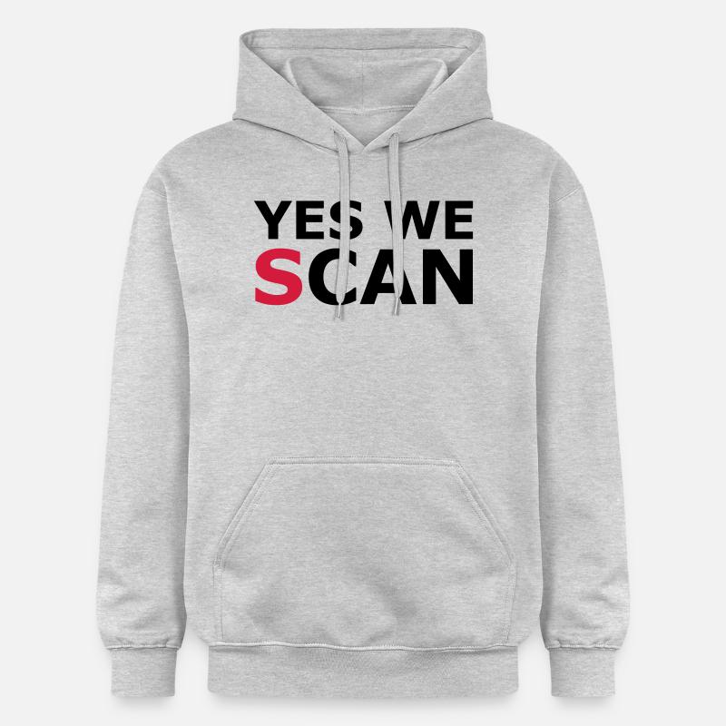 Oui, nous (s) peut - Sweat à capuche Softstyle® Gildan Unisexe - gris clair chiné
