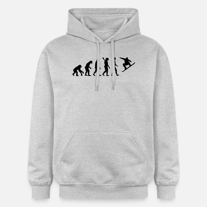 Évolution Snowboard - Sweat à capuche Softstyle® Gildan Unisexe - gris clair chiné