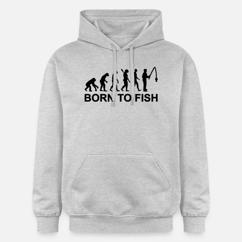 Évolution Pêche - Sweat à capuche Softstyle® Gildan Unisexe - gris clair chiné