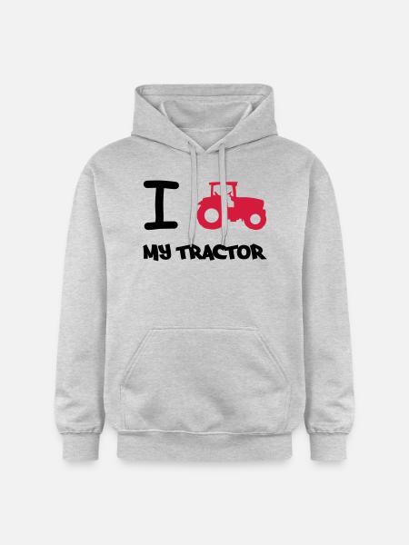 i_love_my_tractor - Gildan Unisex Softstyle® Midweight Hoodie - Hellgrau meliert