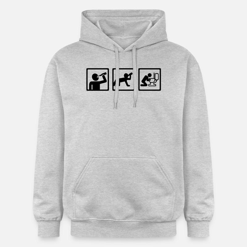 Alcool - Sweat à capuche Softstyle® Gildan Unisexe - gris clair chiné