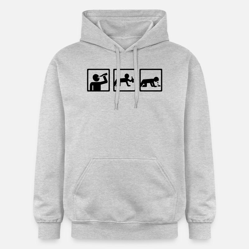 Alcool - Sweat à capuche Softstyle® Gildan Unisexe - gris clair chiné